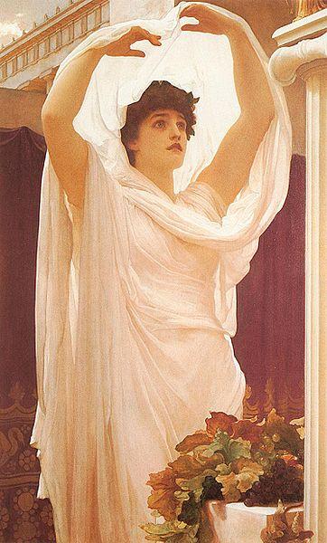 Frederic,lord leighton,p.r.a.,r.w.s English: Invocation oil painting picture